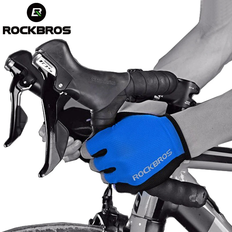 ROCKBROS Half-Finger Cycling Gloves - Breathable & Shockproof