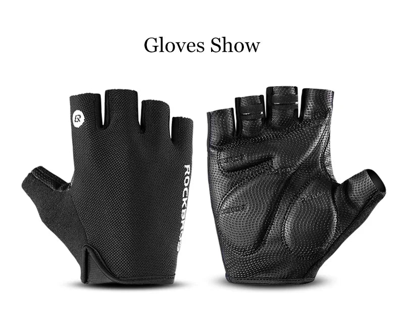 ROCKBROS Half-Finger Cycling Gloves - Breathable & Shockproof