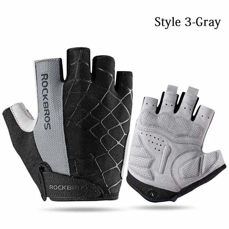 ROCKBROS Half-Finger Cycling Gloves - Breathable & Shockproof