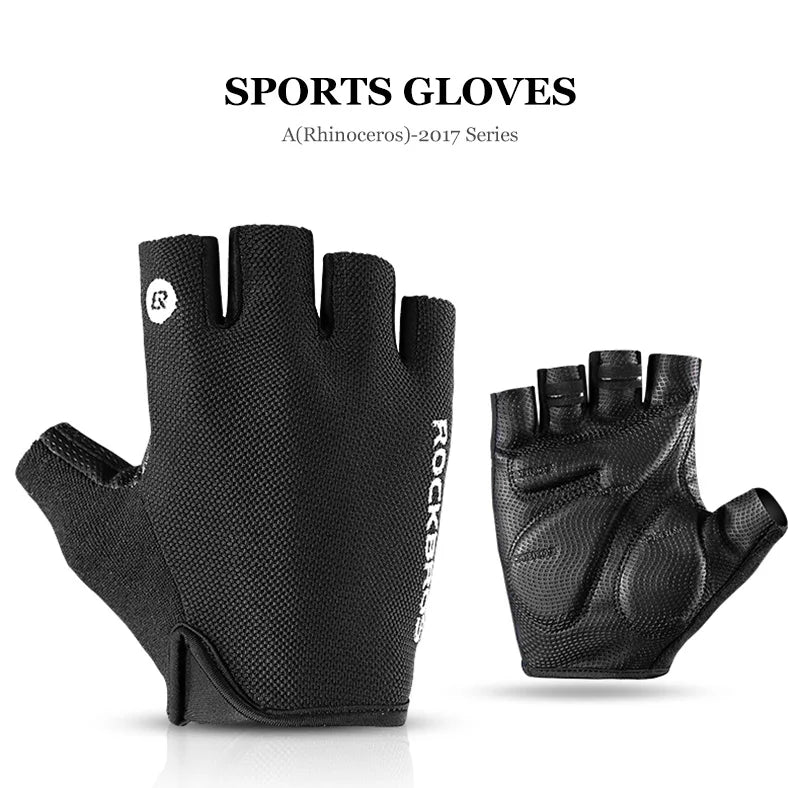 ROCKBROS Half-Finger Cycling Gloves - Breathable & Shockproof
