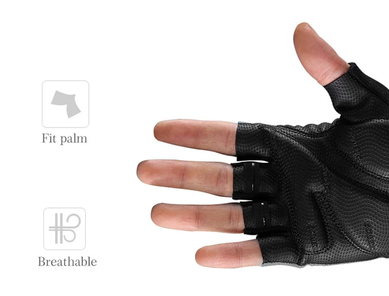 ROCKBROS Half-Finger Cycling Gloves - Breathable & Shockproof