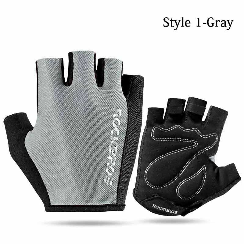 ROCKBROS Half-Finger Cycling Gloves - Breathable & Shockproof