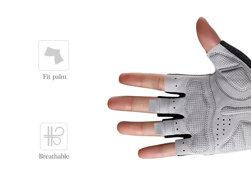 ROCKBROS Half-Finger Cycling Gloves - Breathable & Shockproof