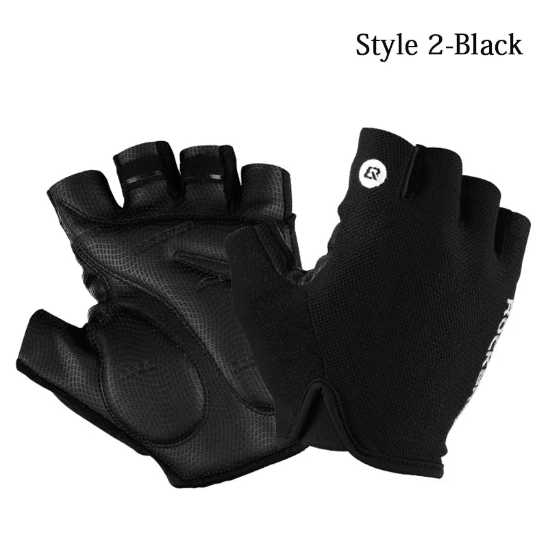 ROCKBROS Half-Finger Cycling Gloves - Breathable & Shockproof