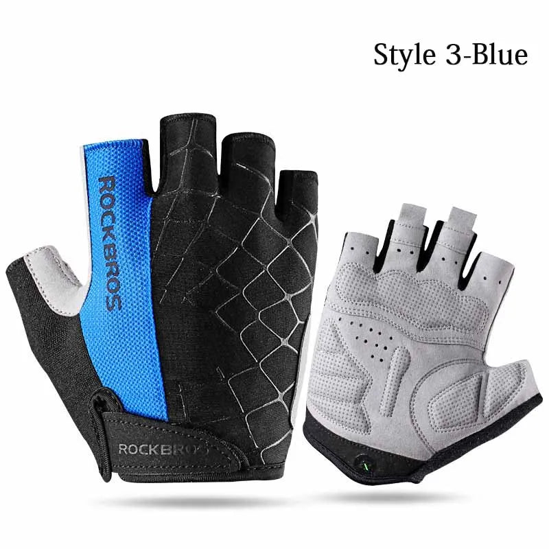 ROCKBROS Half-Finger Cycling Gloves - Breathable & Shockproof