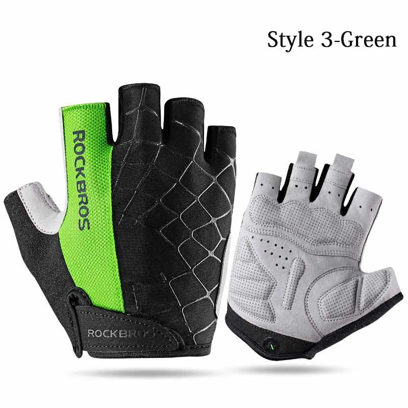 ROCKBROS Half-Finger Cycling Gloves - Breathable & Shockproof