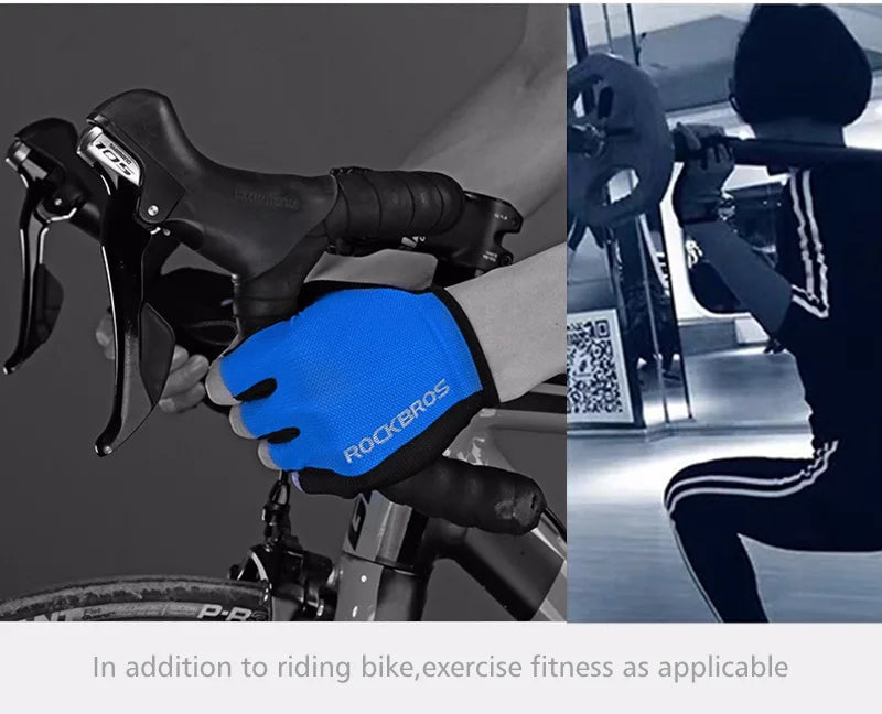 ROCKBROS Half-Finger Cycling Gloves - Breathable & Shockproof