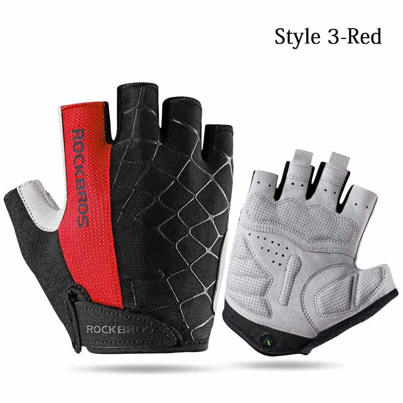 ROCKBROS Half-Finger Cycling Gloves - Breathable & Shockproof