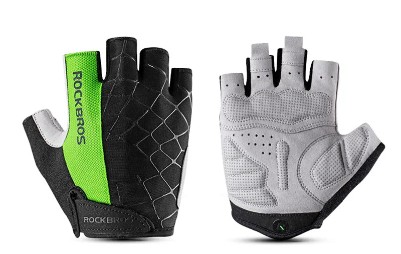 ROCKBROS Half-Finger Cycling Gloves - Breathable & Shockproof