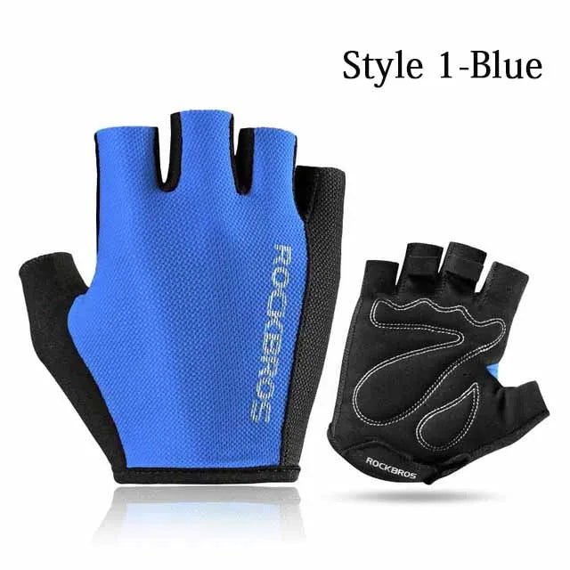 ROCKBROS Half-Finger Cycling Gloves - Breathable & Shockproof