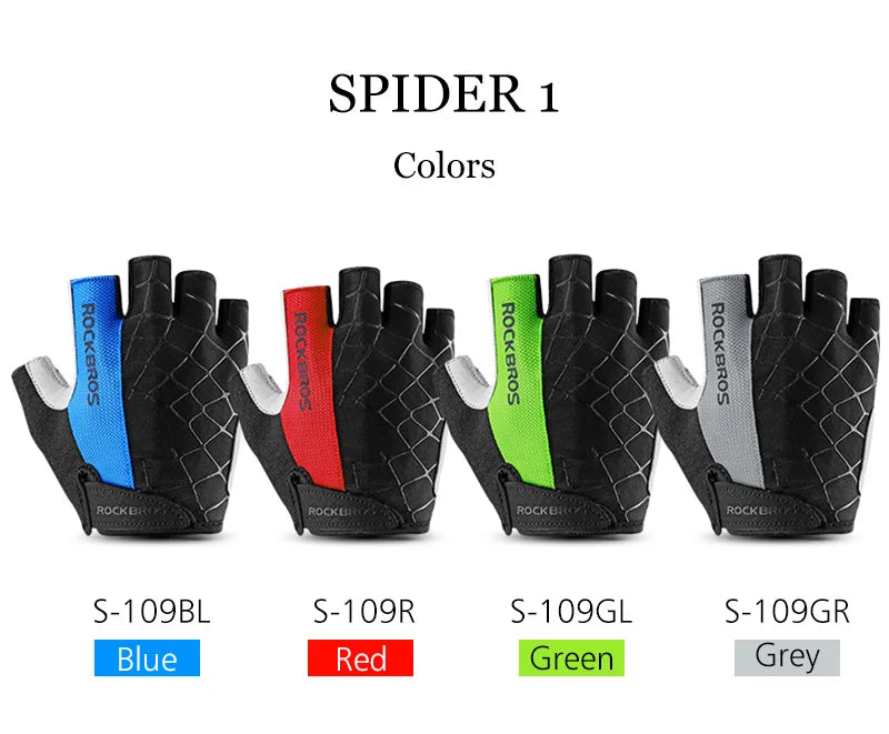 ROCKBROS Half-Finger Cycling Gloves - Breathable & Shockproof