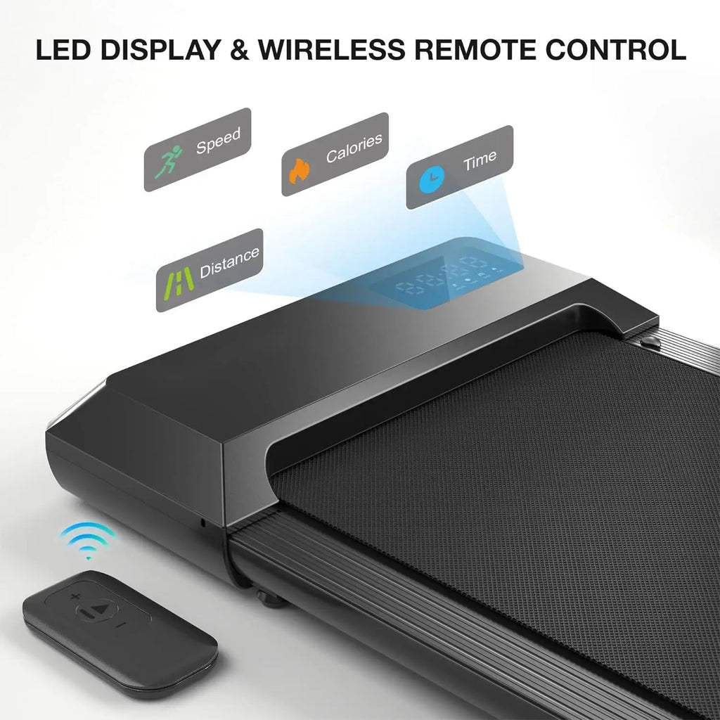 Superun 2-in-1 Walking Treadmill | 2.5HP Quiet Motor | Under-Desk Pad for Home & Office