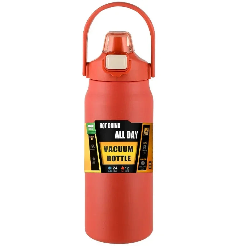 Insulated Stainless Steel Thermos Bottle | 800ml–1500ml | Hot & Cold 24hrs