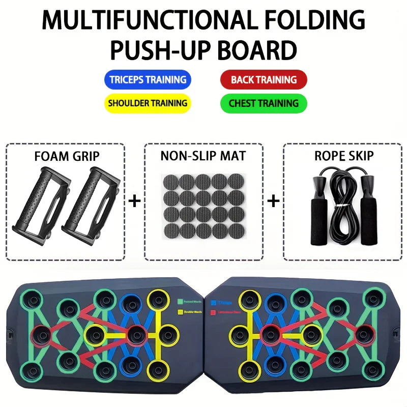 Portable Foldable Push-Up Board Set with Handles