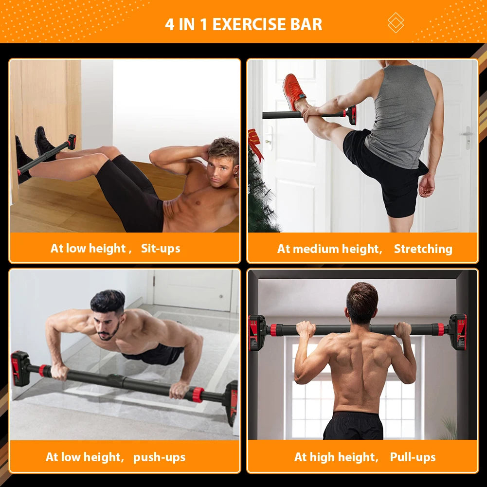 Pull-Up Bar with Level Gauge | 69–92cm Adjustable | 200kg Capacity