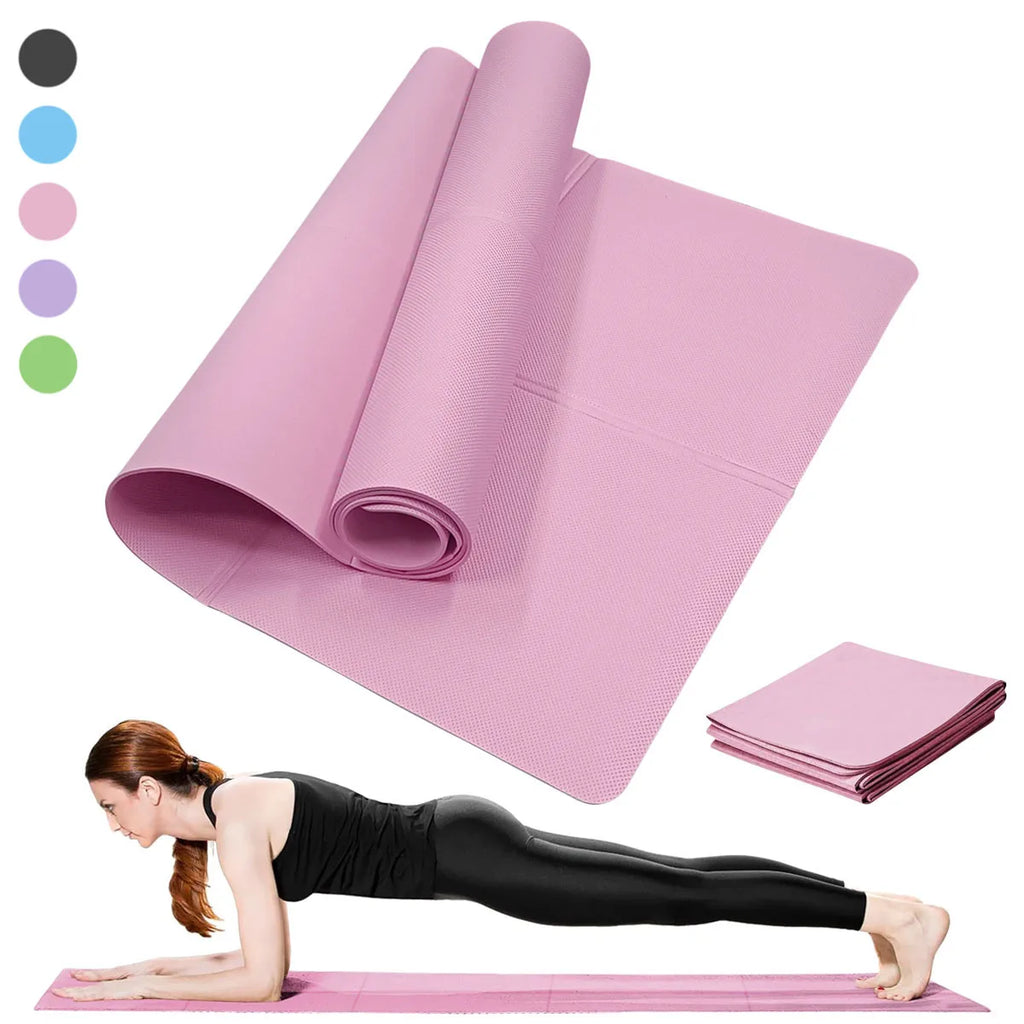 Pink Foldable Eco-Friendly Travel Yoga Mat