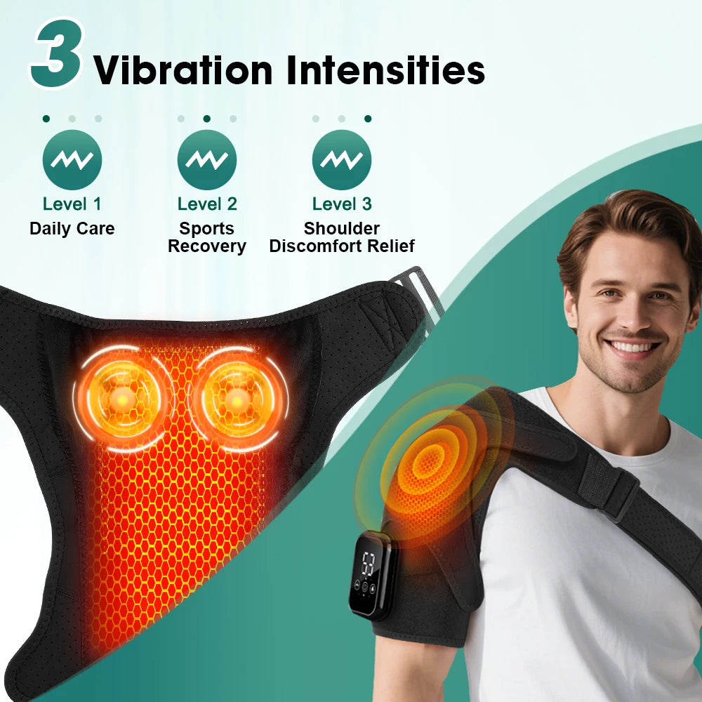 Electric Shoulder Massager with Heating Pad
