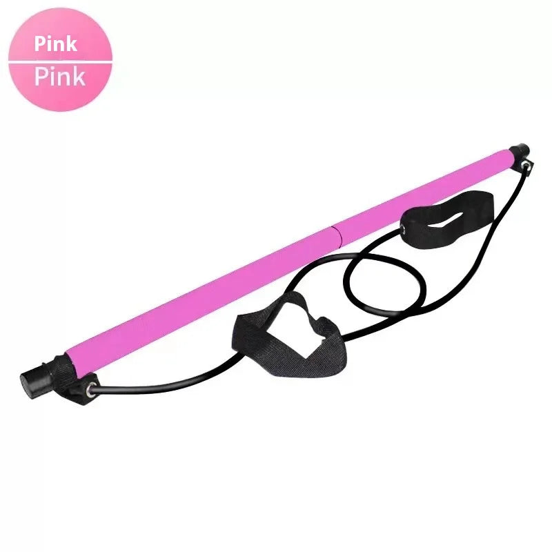Pilates Stick - Adjustable Fitness Bar for Home Workout.