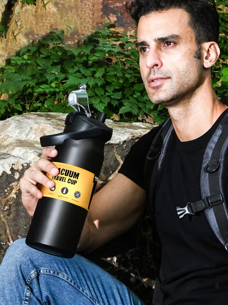Insulated Stainless Steel Thermos Bottle | 800ml–1500ml | Hot & Cold 24hrs
