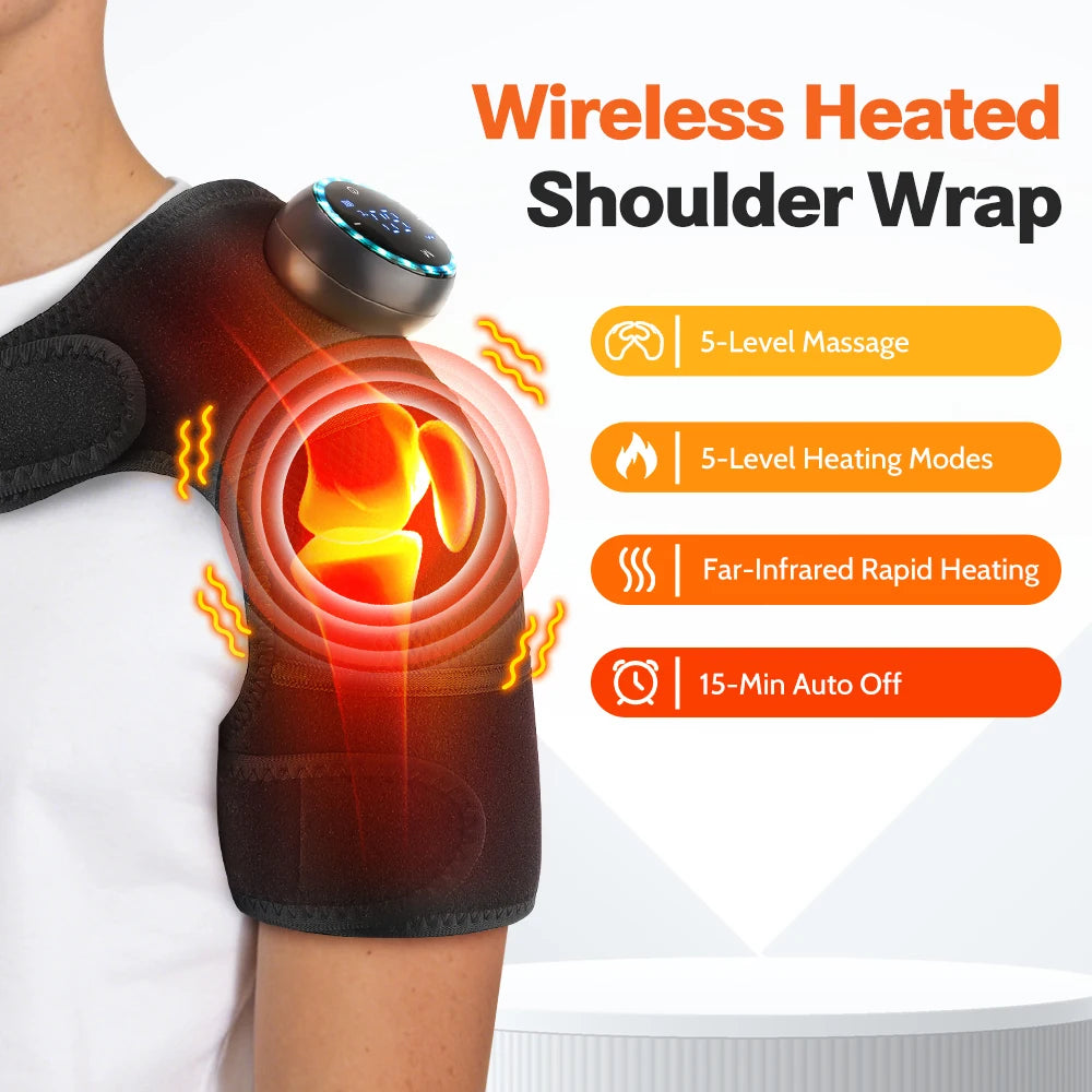 Electric Shoulder Massager with Heating Pad