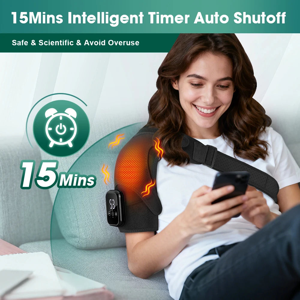 Electric Shoulder Massager with Heating Pad