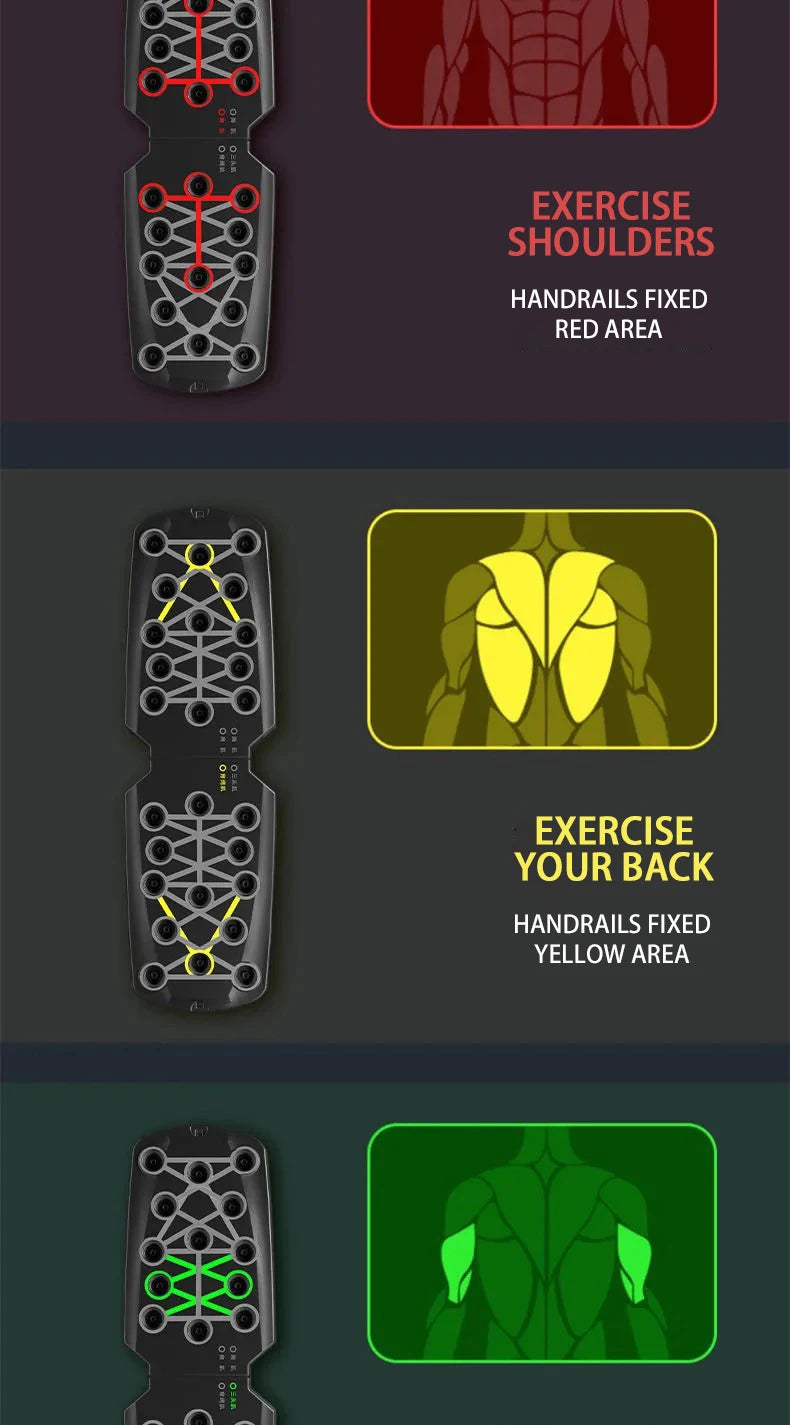 Portable Foldable Push-Up Board Set with Handles