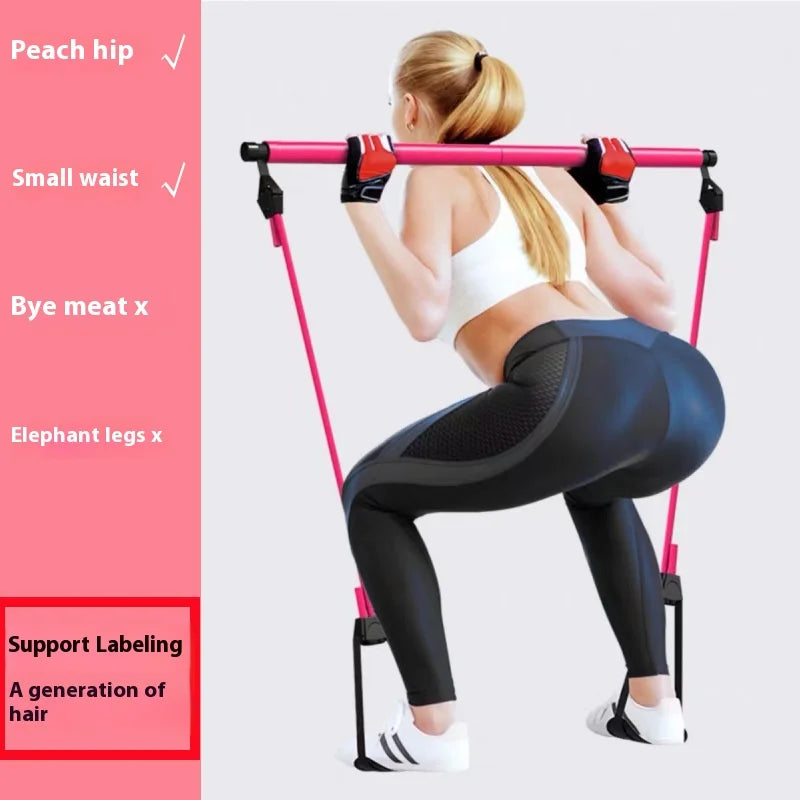 Pilates Stick - Adjustable Fitness Bar for Home Workout.