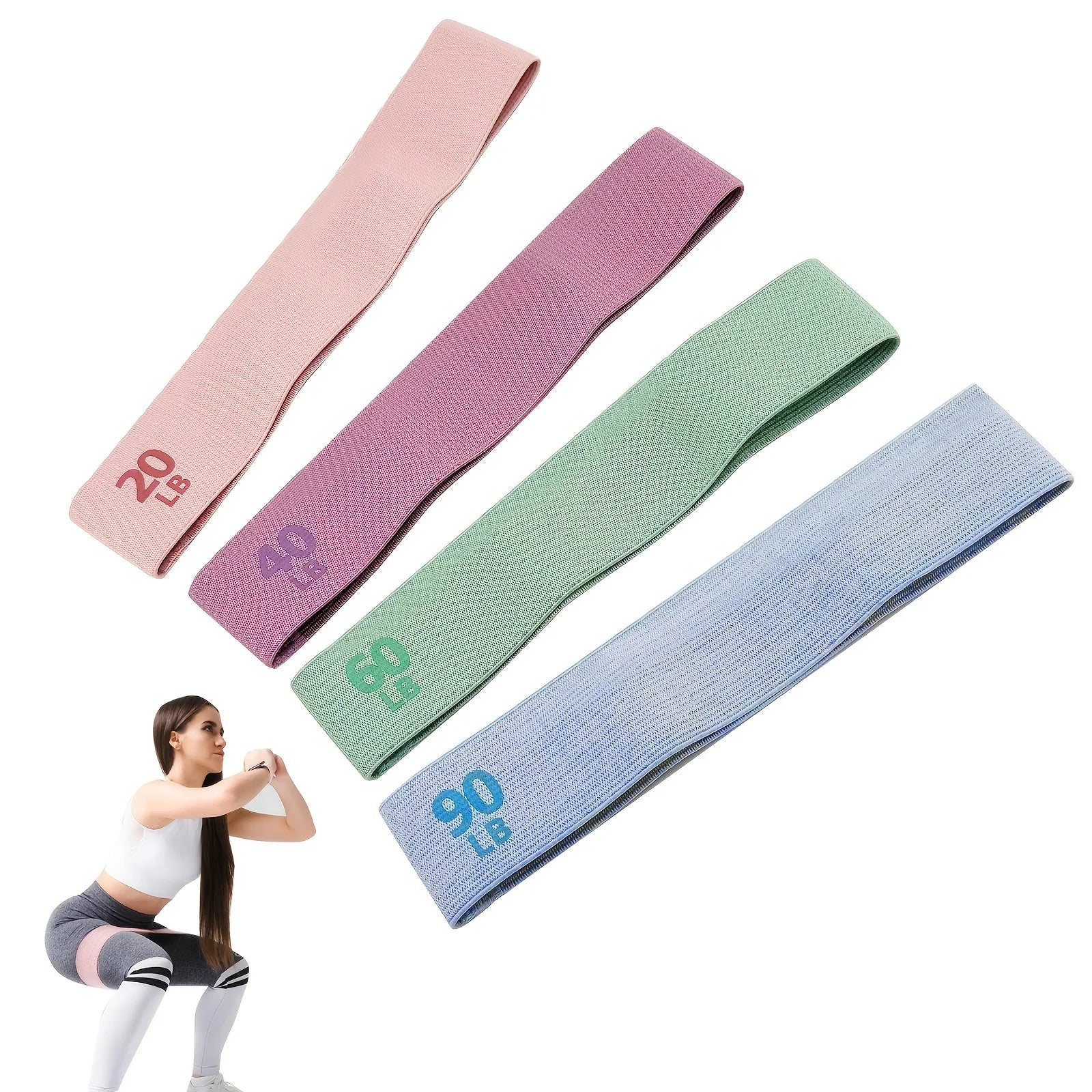 Fabric Resistance Band – Hip & Glute Training (20–90lb)