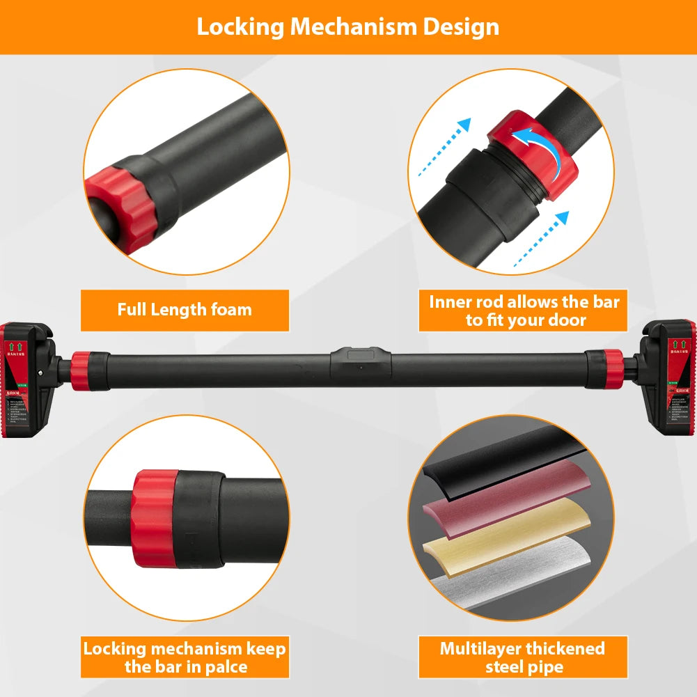 Pull-Up Bar with Level Gauge | 69–92cm Adjustable | 200kg Capacity