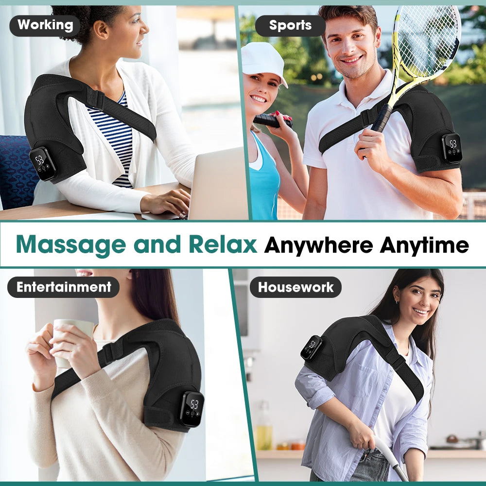 Electric Shoulder Massager with Heating Pad
