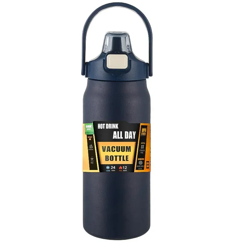 Insulated Stainless Steel Thermos Bottle | 800ml–1500ml | Hot & Cold 24hrs