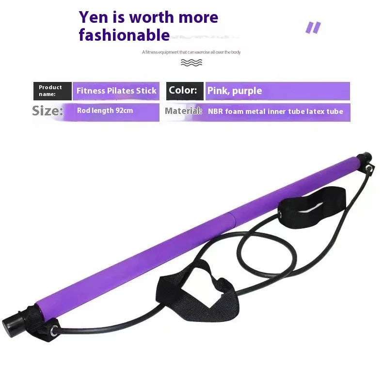 Pilates Stick - Adjustable Fitness Bar for Home Workout.