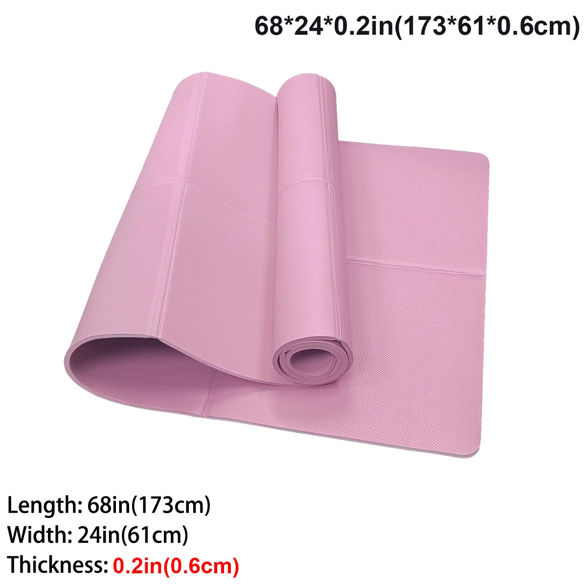 Pink Foldable Eco-Friendly Travel Yoga Mat