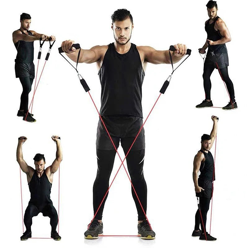 11-Piece Resistance Training Set – Tension Straps, Handles & Ankle Straps