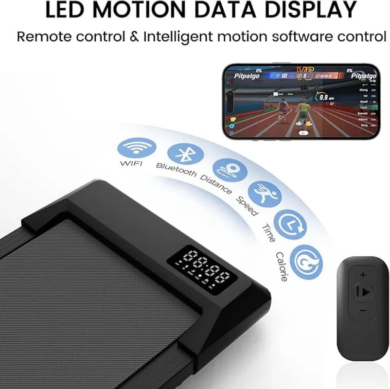Superun 2-in-1 Walking Treadmill | 2.5HP Quiet Motor | Under-Desk Pad for Home & Office