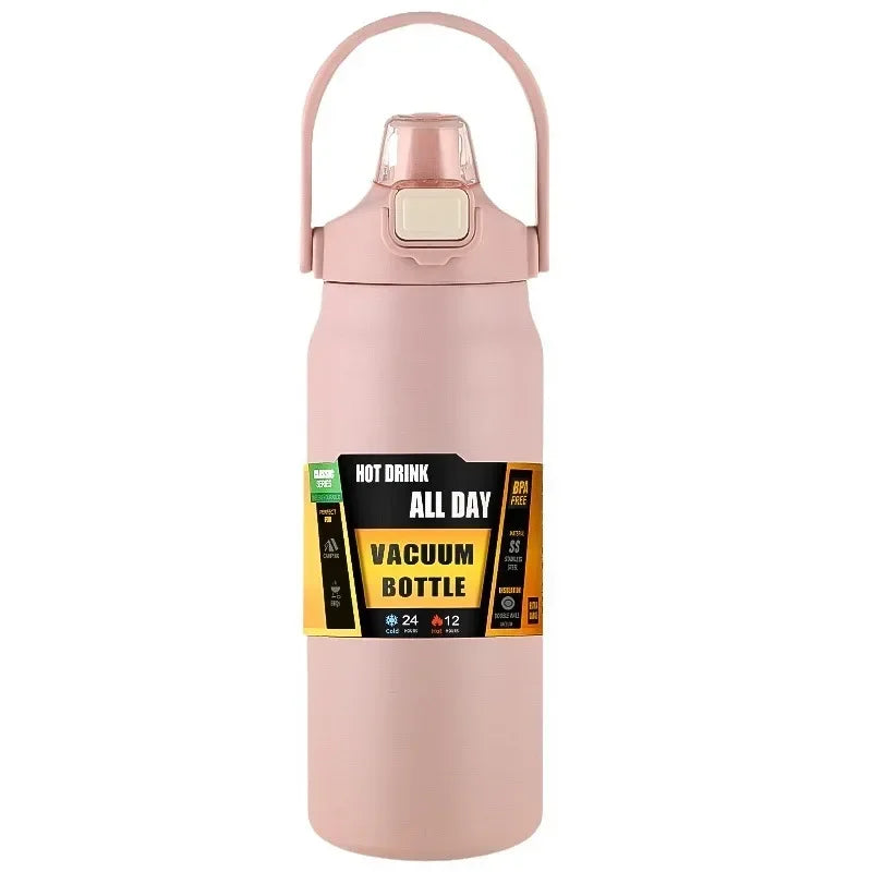 Insulated Stainless Steel Thermos Bottle | 800ml–1500ml | Hot & Cold 24hrs