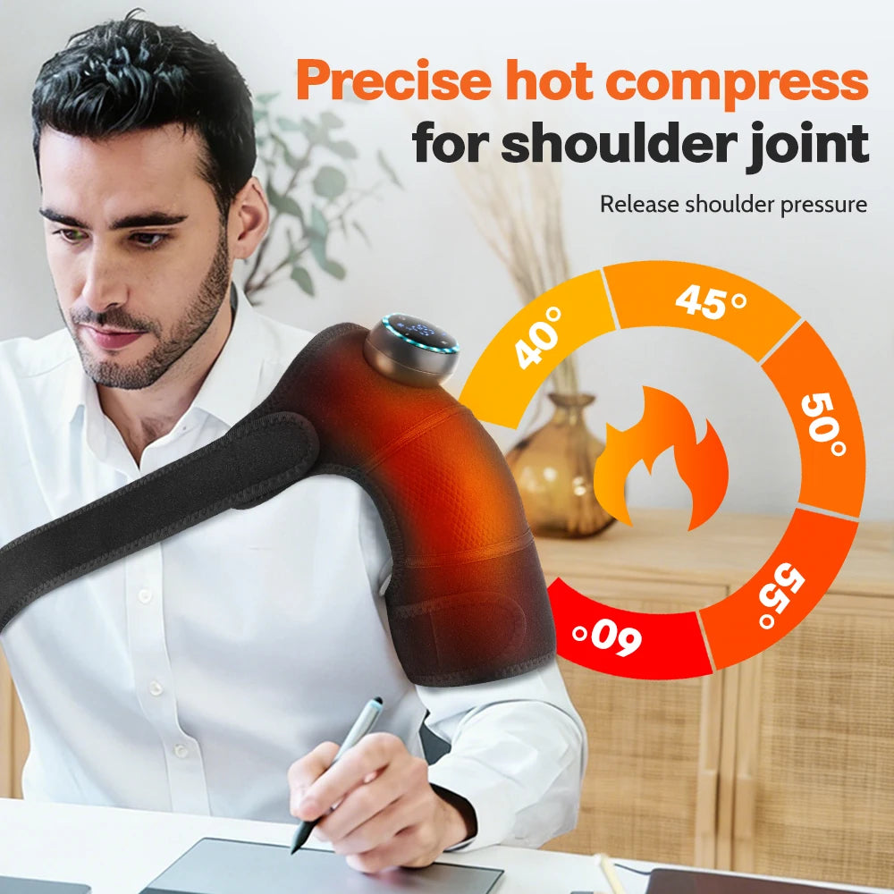Electric Shoulder Massager with Heating Pad