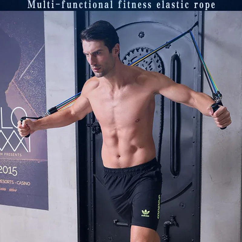11-Piece Resistance Training Set – Tension Straps, Handles & Ankle Straps