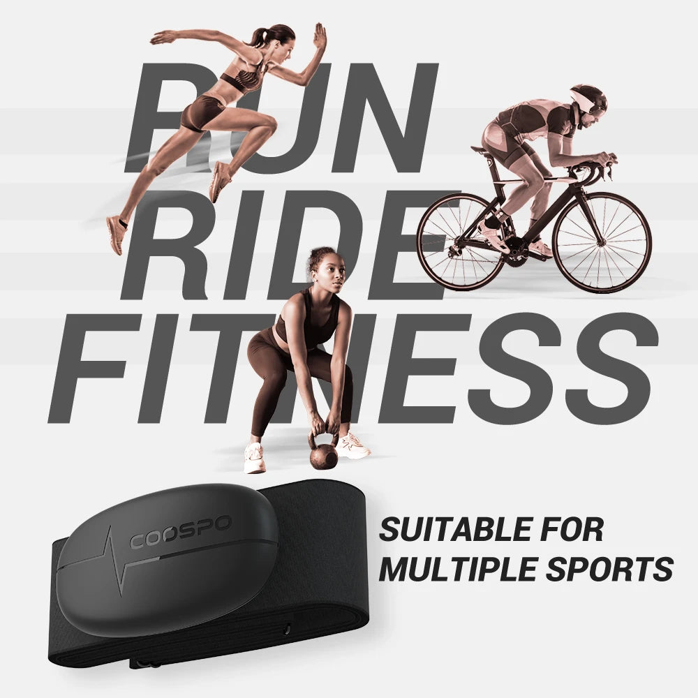 COOSPO H6M Chest Heart Rate Monitor – Bluetooth & ANT+