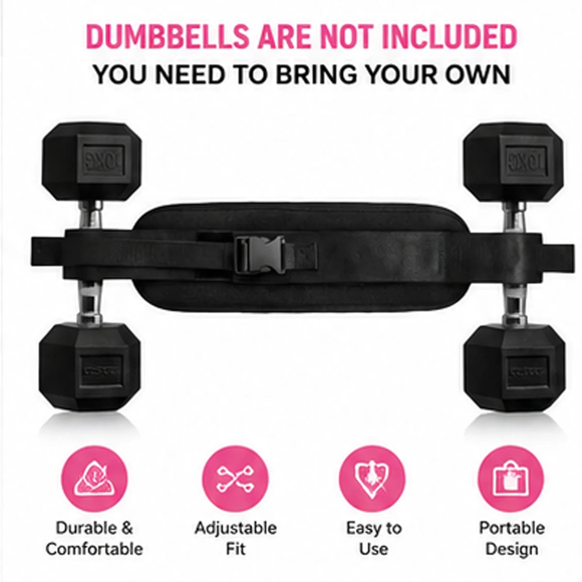 Heavy-Duty Padded Hip Thrust Belt