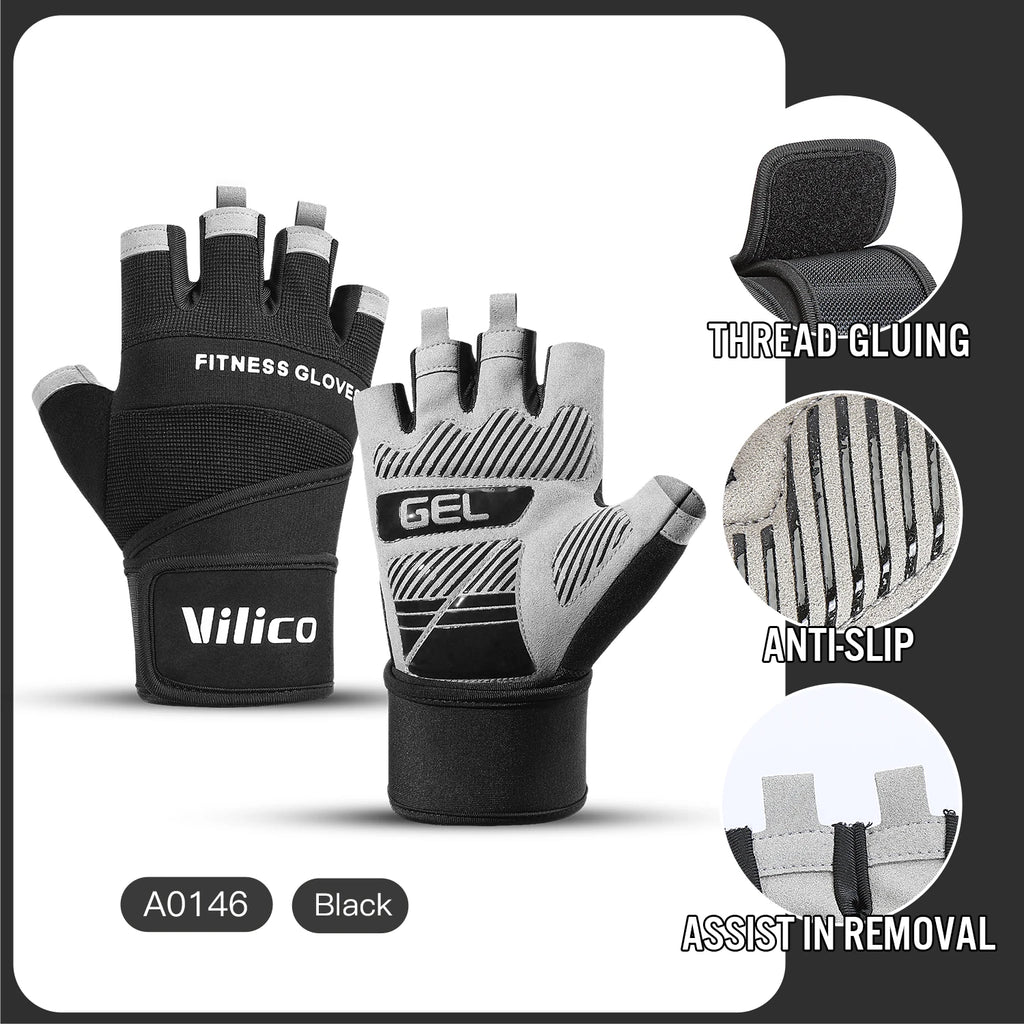 Half-Finger Cycling Gloves – Gym, Weightlifting & Crossfit