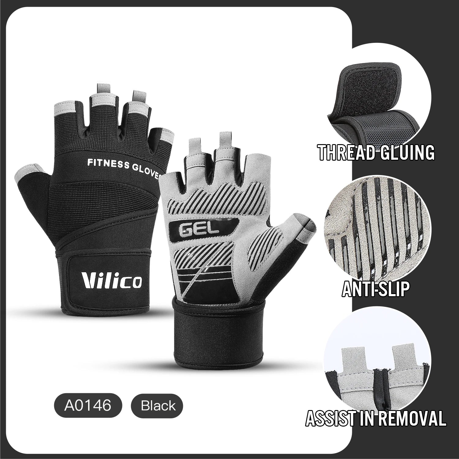 Half-Finger Cycling Gloves – Gym, Weightlifting & Crossfit