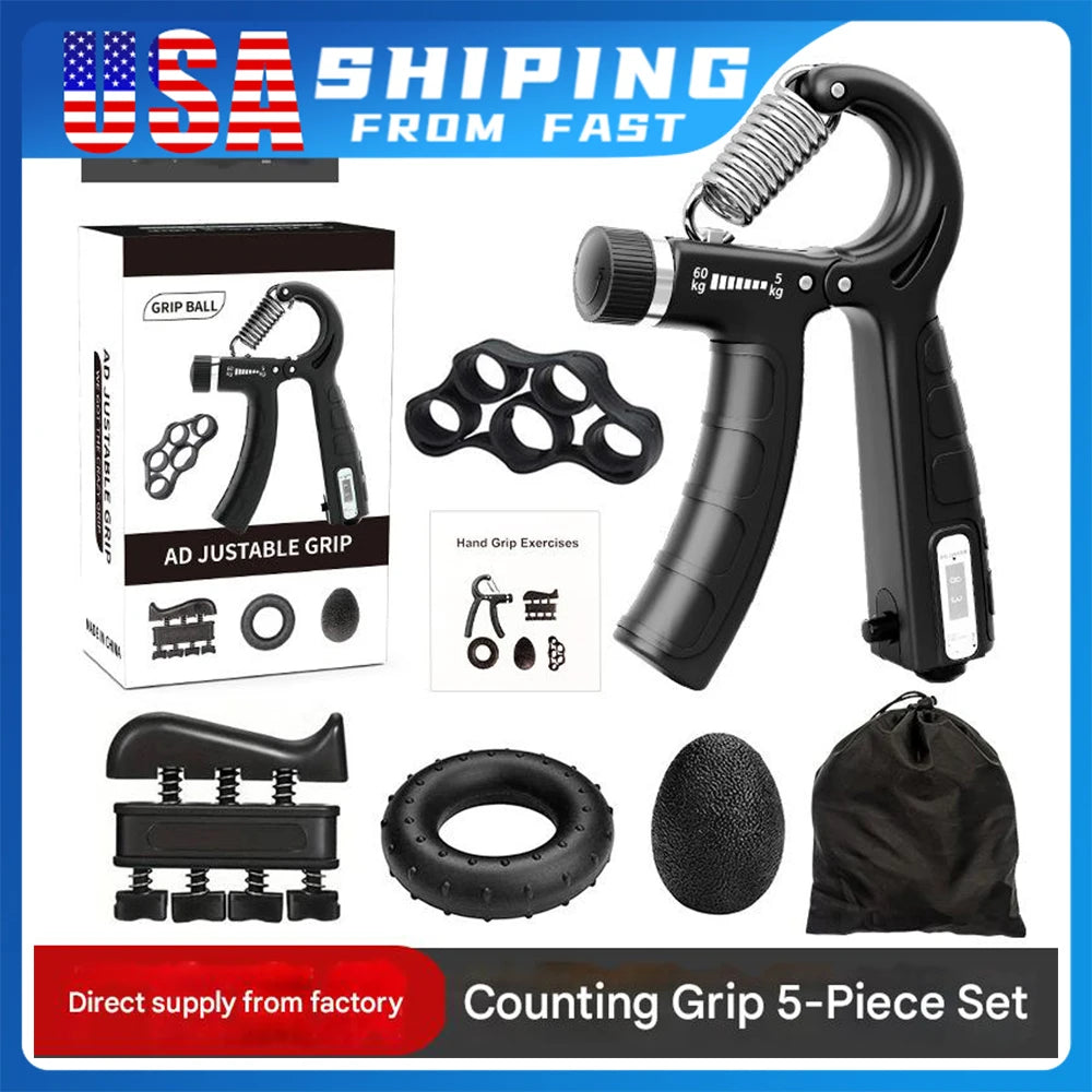 Finger & Hand Grip Trainer Set (5 Pcs)