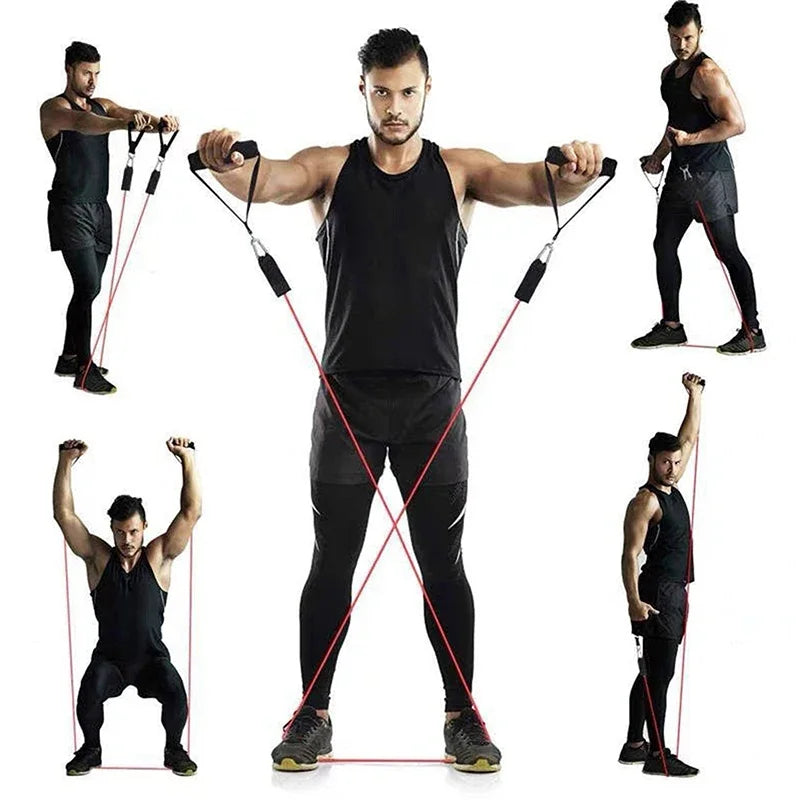 11-Piece Resistance Training Set – Tension Straps, Handles & Ankle Straps