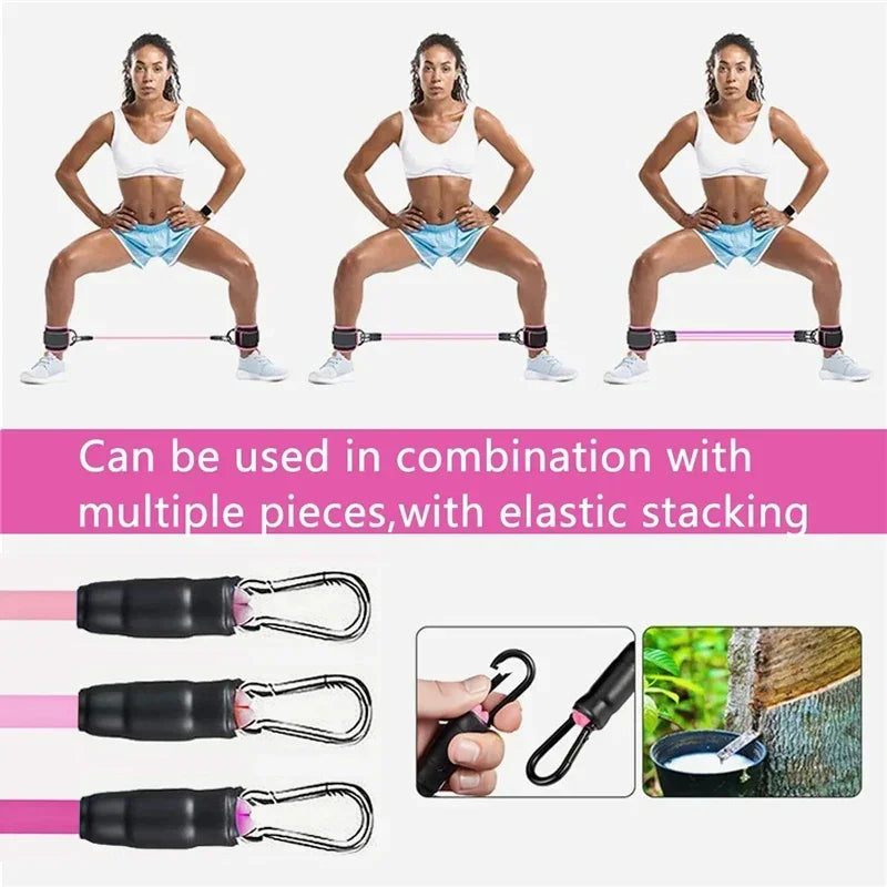 Ankle Straps & Resistance Bands Set – Gym, Yoga & Home Workouts