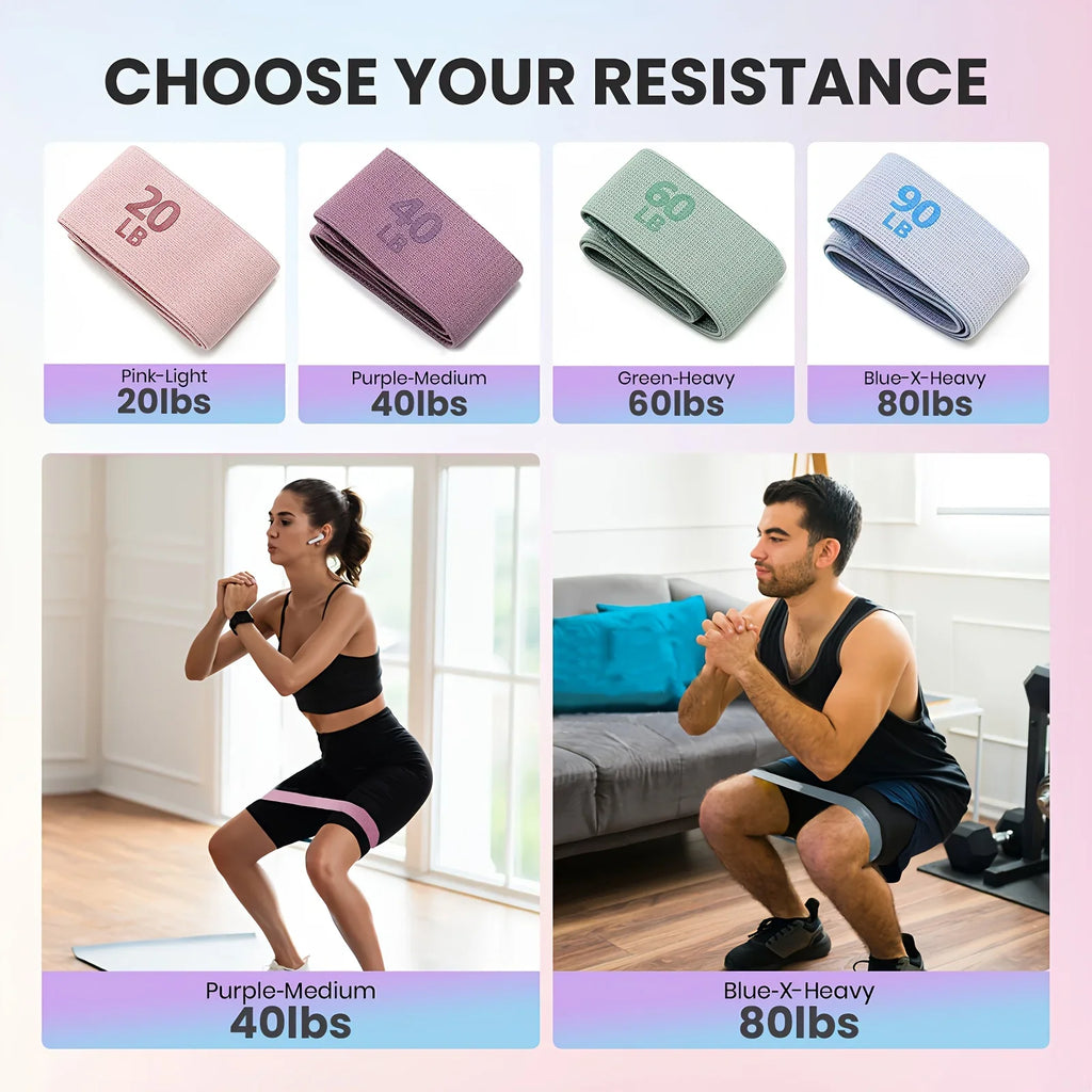 Fabric Resistance Band – Hip & Glute Training (20–90lb)