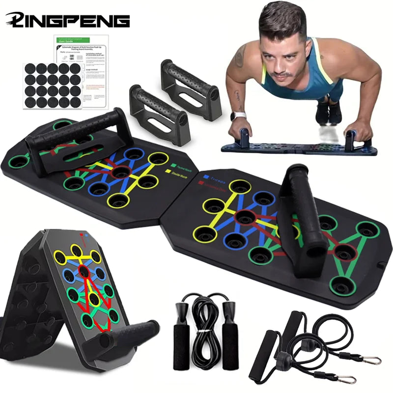 Portable Foldable Push-Up Board Set with Handles