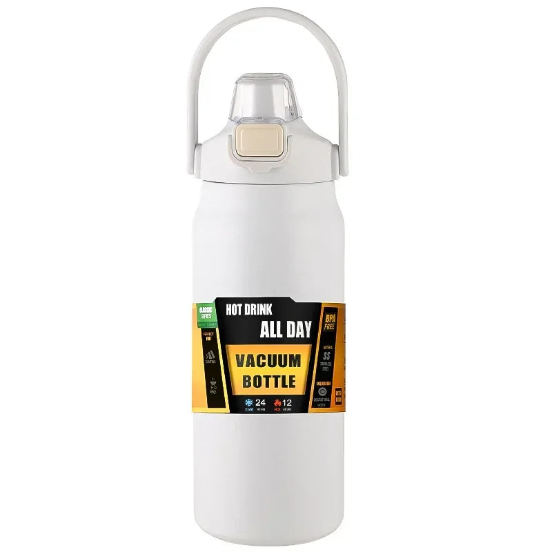 Insulated Stainless Steel Thermos Bottle | 800ml–1500ml | Hot & Cold 24hrs