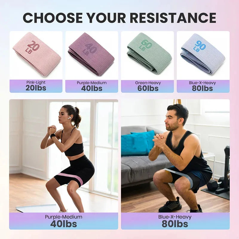 Fabric Resistance Band – Hip & Glute Training (20–90lb)