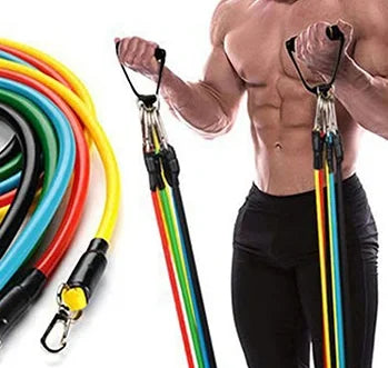 11-Piece Resistance Training Set – Tension Straps, Handles & Ankle Straps